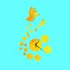 DIY Home Room Modern Decor 3D Butterfly Flower Wall Clock Mirror Surface Sticker