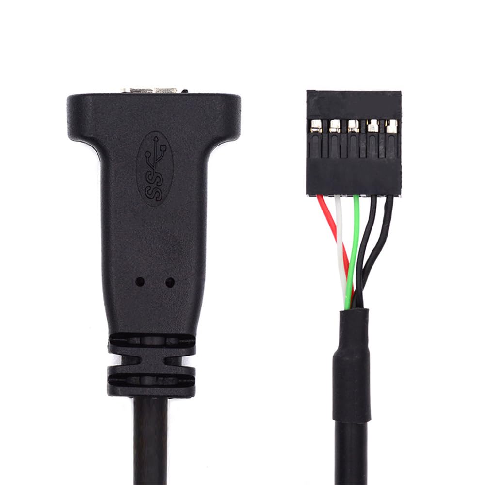 Xiwai Однопортовый кабель-переходник USB Type C Female на разъем USB материнской платы с кронштейном 20 см 3.1 USB-C 2.0 9-контактный 10-контактный,