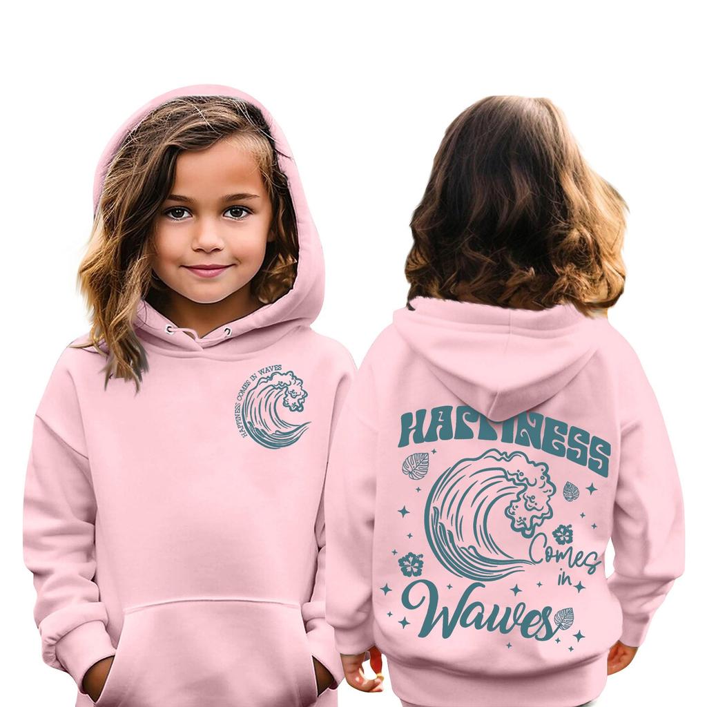 Детские толстовки, свободная спортивная рубашка с капюшоном и принтом, модная спортивная рубашка
