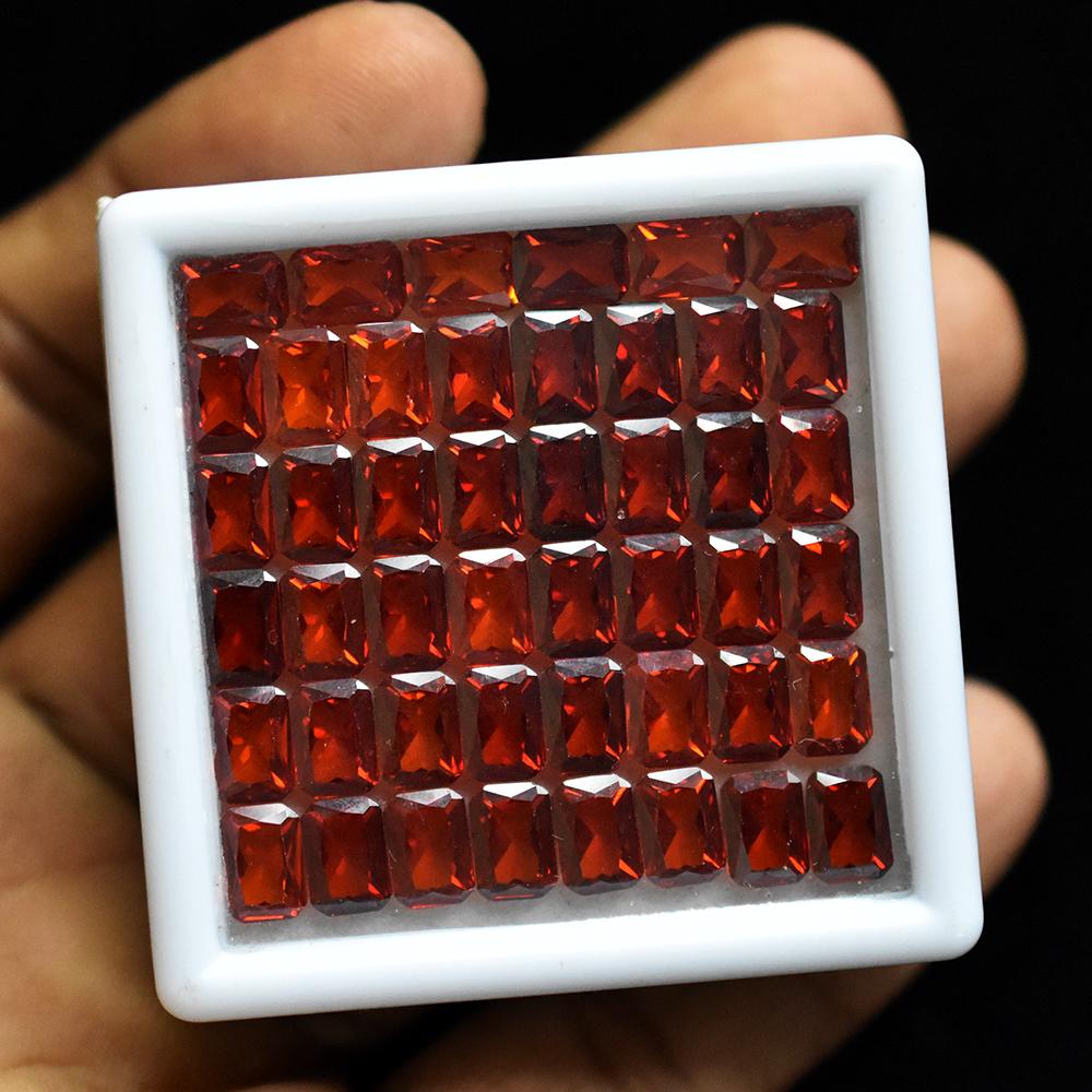 Natural Orange Sapphire Emerald Cut 2.4 Ct 7x5 mm Certified Quality Stone Lot nsc-264