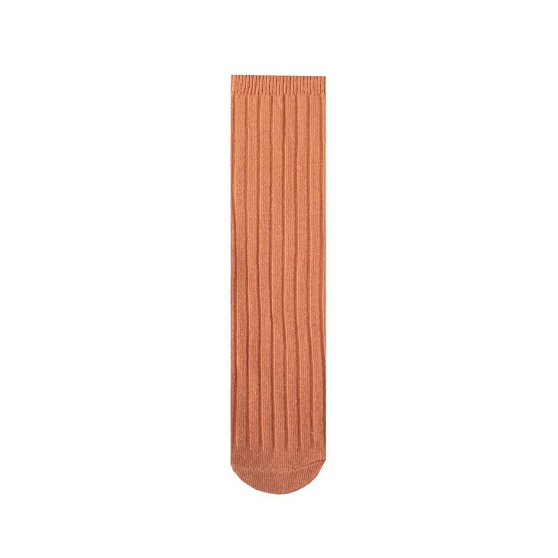 Soft Cotton Ribbed Knee High Socks for Baby Toddler Kids Breathable Solid Long Leg Warmers for Newborn Boys and Girls