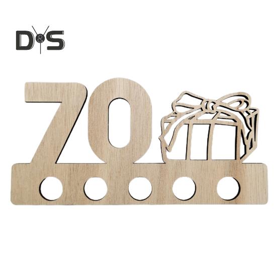 Деревянный держатель для денег на день рождения, 5 отверстий, 18/20/25/30/40/50/60/70-летие, празднование дня рождения, кошелек для денег, украшение для рабочего стола, знак, день рождения, подарок для денег