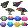 Foldable Hat Umbrellas Outdoor Unisex Sun Rain Cap Fishing Beach Camping Head Hats Camouflage Rainbow Headwear