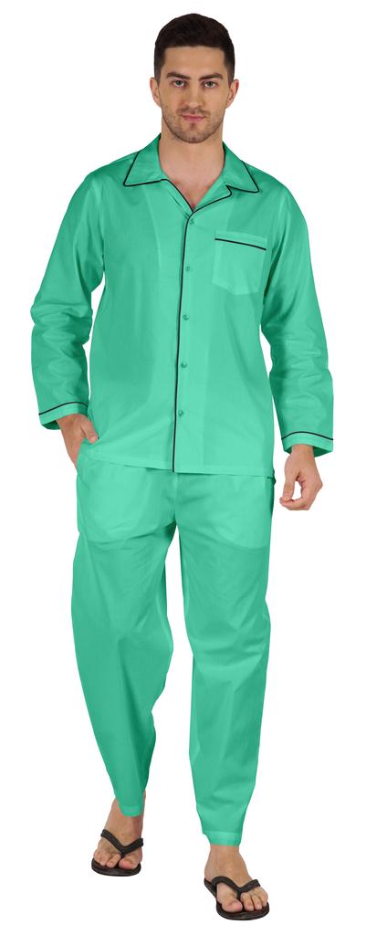 Inkmeso Мужские хлопковые пижамы, однотонная одежда для сна, одежда для дома, пижамный комплект с верхом и низом