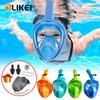 OLIKEI Full Face Children's Diving Mask Anti-Fog Leakproof Scuba Snorkeling Mask Underwater Goggles Safe Breathing Swimming Mask for Kids