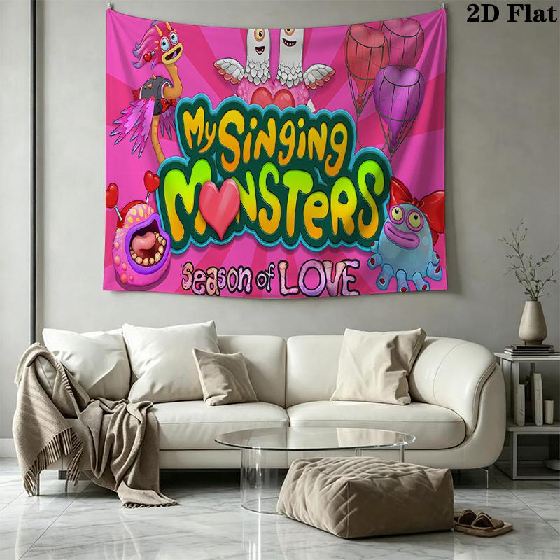 My Singing Monsters Pattern Home Decor Tapestry, Wall Hanging, Decorative RV Wall Cloth.MGT0918534