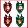 Полиэстеровый клетчатый слюнявчик для собаки Рождественский треугольный шарф шарф для питомца одежда для питомца