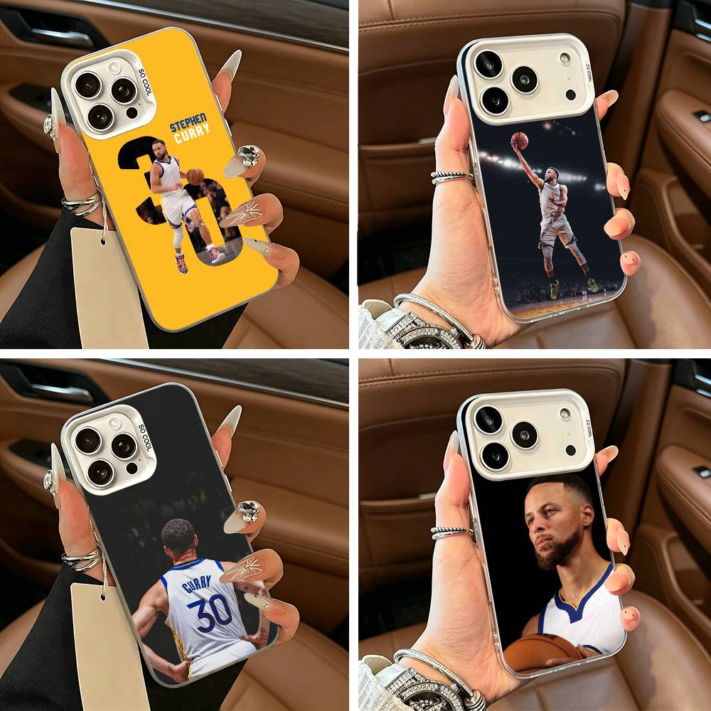 30 Чехол для телефона Stephen- C-Curry для iPhone 17,16,15,14,13,12,11 Plus,Pro Max,XS,бело-серебристый чехол для телефона