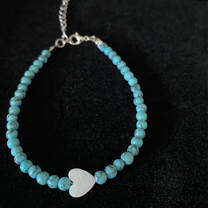 Лидер продаж 4 мм бирюзовый крест кулон браслет религиозные христианские эластичные браслеты ювелирные изделия