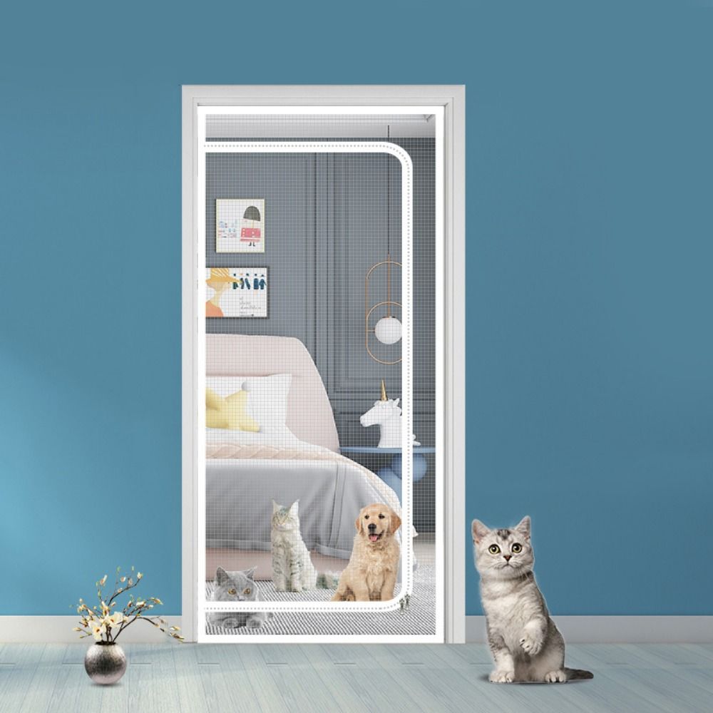 Сетка от комаров, дверные шторы, прочная дверца для питомца, сетчатая дверь, сетка против мух, балконные принадлежности