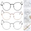Women Men Portable Metal Vision Care Round Glasses Eyeglasses Frame Optical Glasses Spectacles