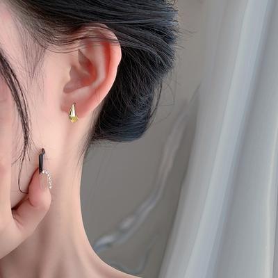 Геометрическая пряжка для ушей с огранкой в виде бриллианта, легкое роскошное ощущение, питательный пирсинг для ушей, не снимая во время сна