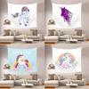 Rainbow Unicorn Pattern Tapestry Office Living Room Tapestry Home Wall Decoration Tapestry