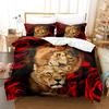 3D Digital Printing Lion Three-Piece Home Textile Bed Sheet Kit Bedding Kit