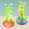 Electric Caterpillar Dance Toy,Dancing Caterpillar Toy Electric Upright Caterpillar Musical Toy, Light Caterpillar Saxophone Toy