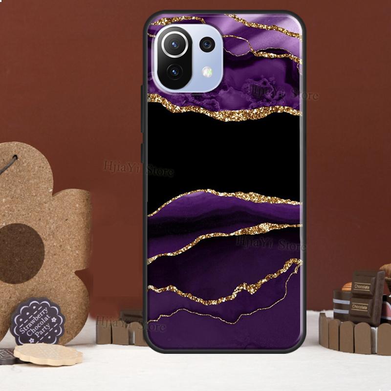 Teal Blue Gold Agate Marble Funda For POCO F5 X3 X4 X5 Pro F4 GT C40 F3 Case For Xiaomi 11T 12T Pro 12 X 13 Lite Cover