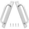 HOOWDAMY 2-Pack Aluminum Alloy Handles, Metal Door Handles, Cupboard Pull Handles, Interior Bathroom Handles, Sliding Door Opening and Closing Assista
