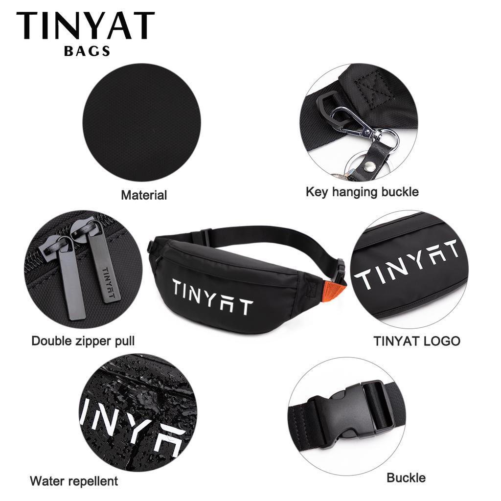TINYAT мужская поясная сумка кошелек повседневная большая поясная сумка для телефона женская парусиновая дорожная сумка для телефона Фанни сумка-банан на бедре с 4 карманами
