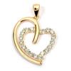 [L4382] - Gold Plated Pendant 'Love' White Gold - 25x20 Mm