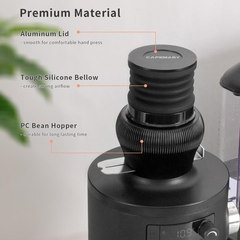 Аксессуары для инструментов для чистки кофемолки Одноразовый бункер с воздушным сильфоном и алюминиевой крышкой, совместимый с кофемолкой Mahlkonig X54 Espresso
