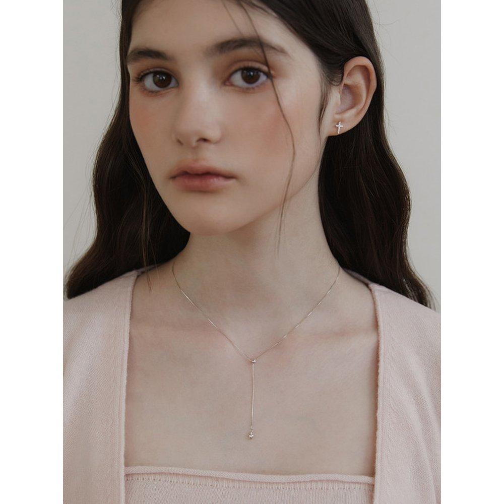 (Серебро 925) Ожерелье Y-образной формы с хвостом-сердцем Nz2425