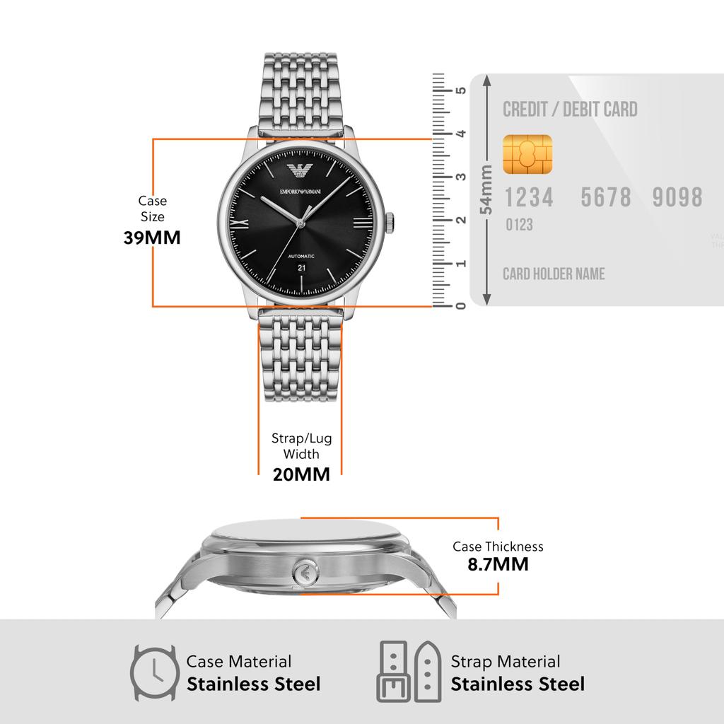 Emporio Armani NA AR60081 Silver Watch Men's