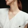 ELLE Французская двуслойная рубашка без рукавов с оборками, минималистичный, универсальный дизайн, женская рубашка EM51421