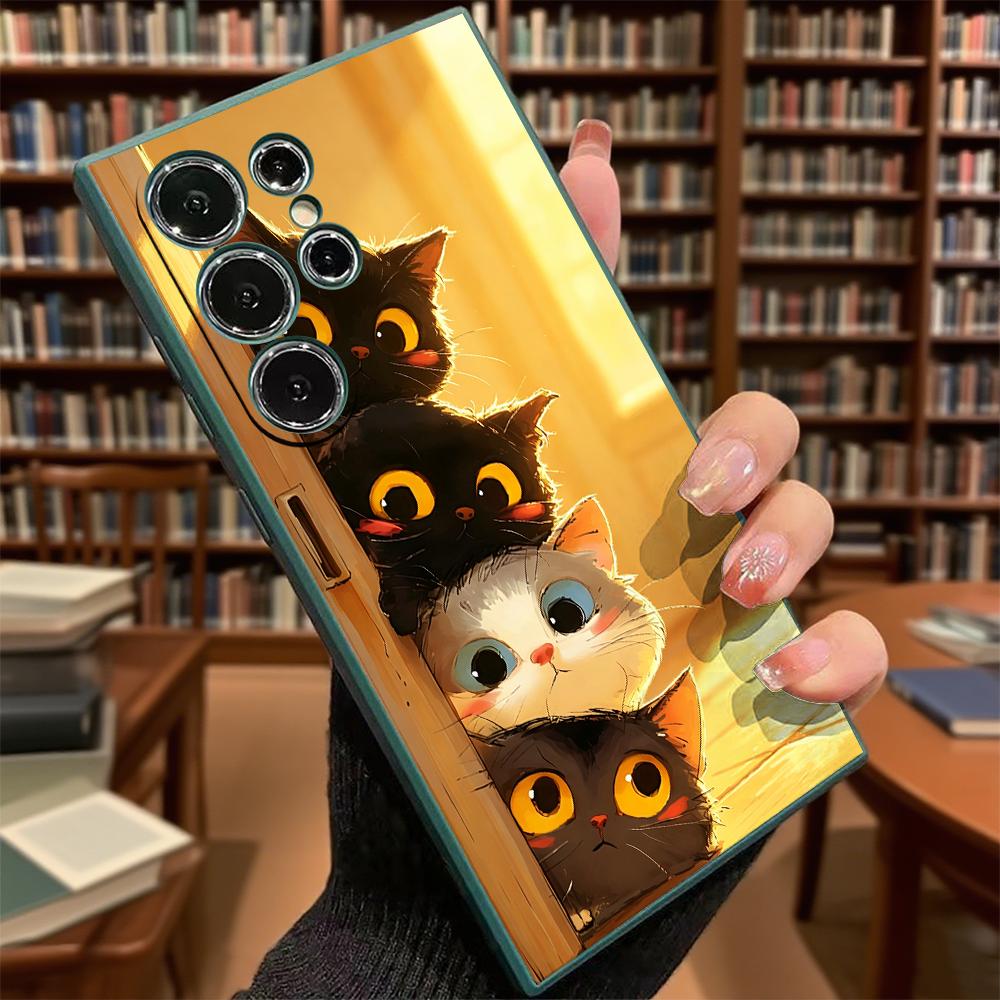 Stacked Cats in Sunlight Slim Fit Phone Case Anti Scratch Drop Protection For Samsung Galaxy S26 S25 S24 Ultra FE A Series