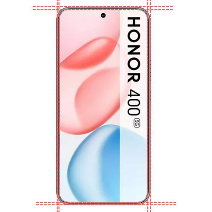 Case and Screen Protector - Phonillico® - Honor 400 5G - Flexible - Transparent - 2 Tempered Glass