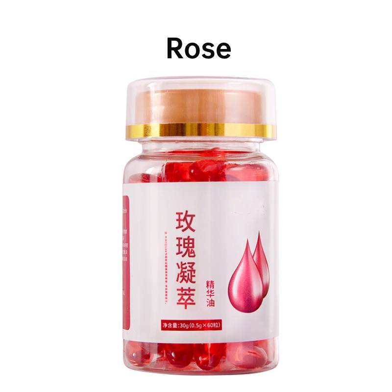 Rose Essence Capsule, Moisturizing Brightening Wrinkle Smoothing Firming Facial Serum