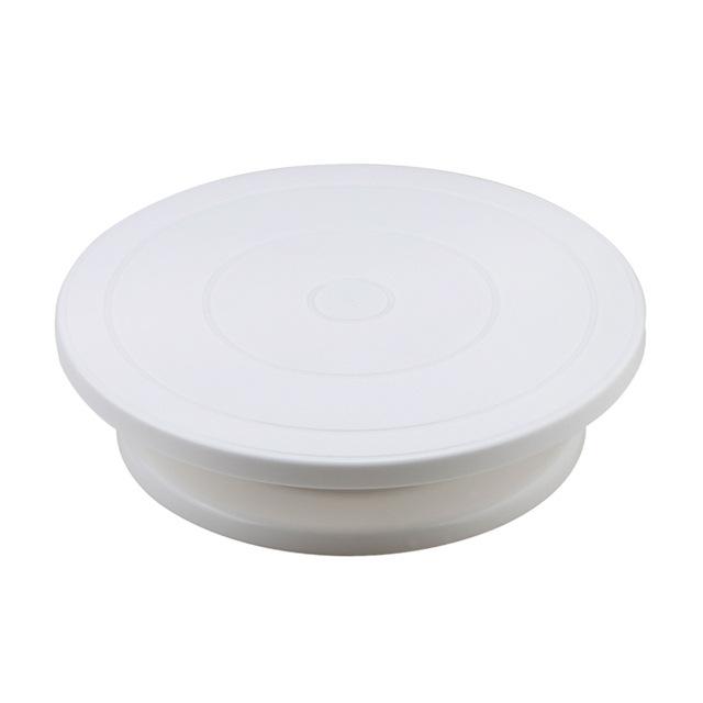 Пластиковый поворотный столик для торта, поворотный стол для украшения 360°, нескользящий край, кухонный инструмент для выпечки, декоративная подставка для торта, аксессуар