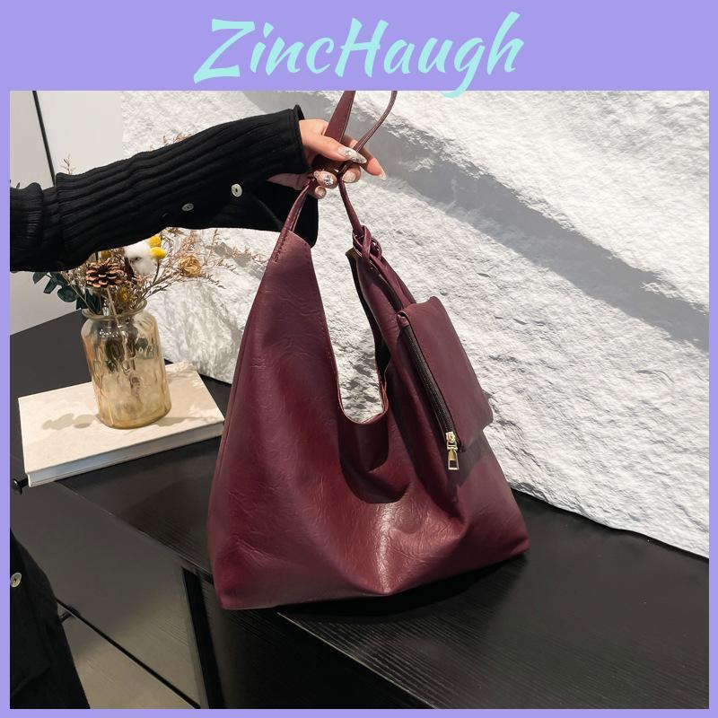 Classic Chic Two Piece Handbag Set For Women Stylish Commuter Shoulder Bag In Black And Brown