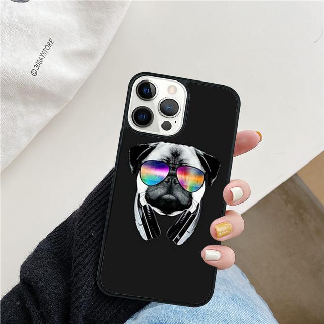 animal butterfly dog pug Phone Case Cover For iPhone 17 Air 15 16 14 13 12 Pro Max 11 Pro Max Plus Coque Shell