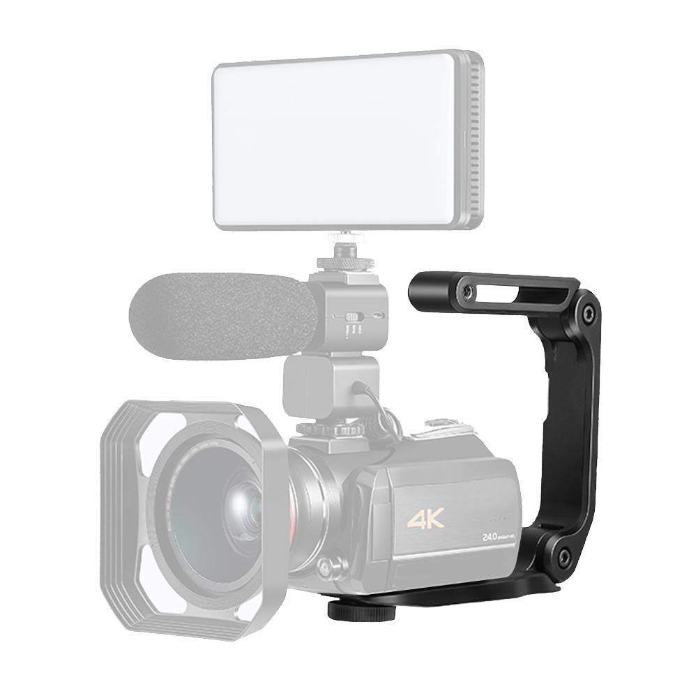 Hakeeta Стабилизатор камеры Ручка Кронштейн Винт Ручной для DSLR и Цифровых Черный U-образный Противовибрационный 1/4" Видеокамеры,