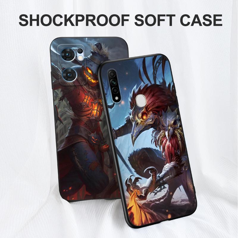 Черный чехол из ТПУ для Vivo Y52 Y70 Y70s Y70T Y71 Y71A Y72 Y73S Y75 Y76 Y75 Y81 5G 2020 SMITES GameS