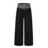 Джинсы Wide Leg в американском стиле с заклепками, высокая талия, прямые джинсовые брюки для подростков