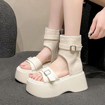 Модные сандалии на молнии в римском стиле Vip по низкой цене женские 2025 тренд обувь винтаж Корея на каждый день роскошные летняя распродажа трендовые женские туфли