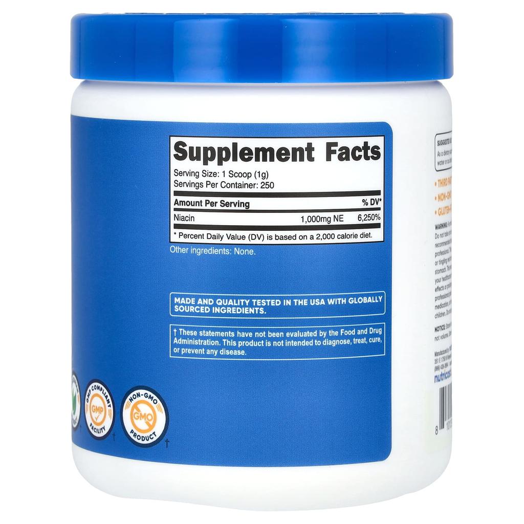 Niacin, Unflavored, 250G(8.9Oz)