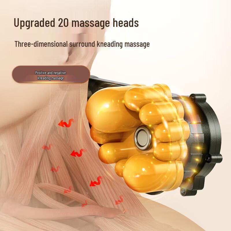 Вспомогательная подушка для массажа шеи и спины с подогревом и вибрацией