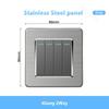 Universal Wall Light Switch Brushed Stainless Steel Panel,UK Type-c 18W Quick Charging Socket 220V Double USB Electrical Outlet