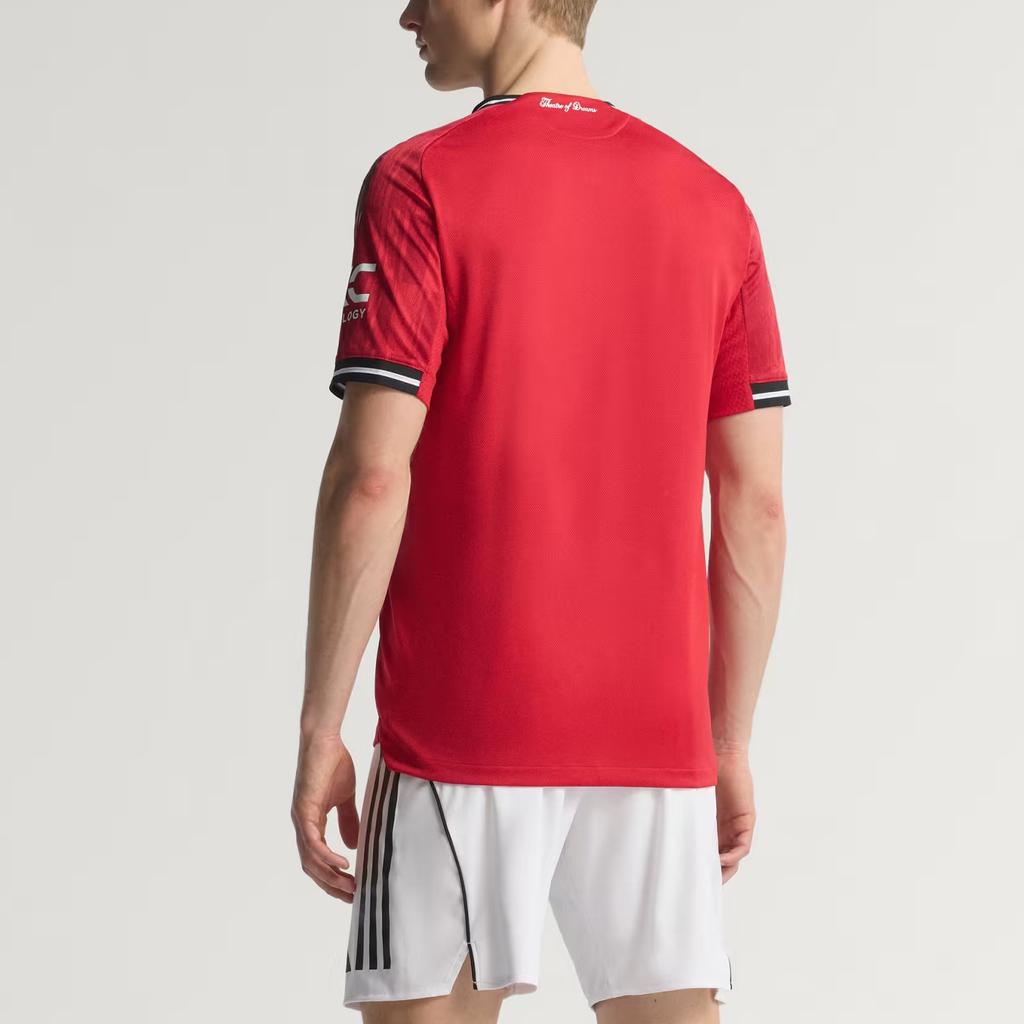 adidas Манчестер Юнайтед Сезон 25/26 Домашняя Повседневная Спортивная Футболка с Коротким Рукавом Мужская Топы JI7429