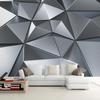 Пользовательские 3D обои Современное искусство Фреска Креативная серебряная геометрия Фото Настенная живопись Гостиная Спальня Телевизор Диван Фон Стена 3 D Домашний декор