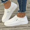 Women'S Solid Color Shoes, Casual Lace Up Outdoor Shoes, Lightweight Low Top Sneakers