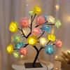 1pc LED Rose Flower Table Lamp - Romantic Fairy Lights with 24 LEDs, USB Powered, Valentine's Day, Christmas, Wedding, Bedroom Decoration, Night Light