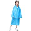 Children Raincoat Convenient Portable Drawstring Design Rainproof Long Kids Hooded Poncho Outdoor Supply
