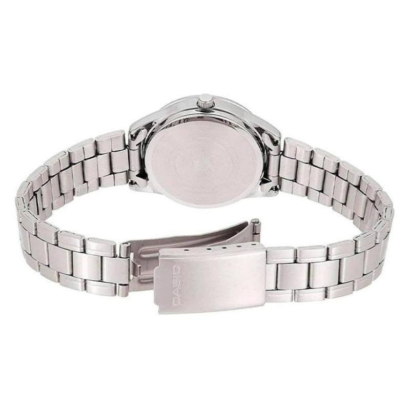 Casio Серия CASIOSTANDARD водостойкость для повседневного использования кварцевый механизм стальной ремешок японские и корейские часы женские часы черный циферблат LTP-V005D-1A