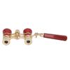 Opera Glasses Binoculars with Handle 3X25 Metal Portable Theater Glasses for Watching Drama Stage Play Art Performance