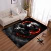 Mystical Anime Character with Red Aura Design Non-slip rug suitable for living room and bedroom sofas.