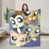 Littlest Pet Shop Фланелевые одеяла Весна Мягкое теплое плед для детей Диван Кресло Пушистое покрывало Покрывало для дивана-кровати