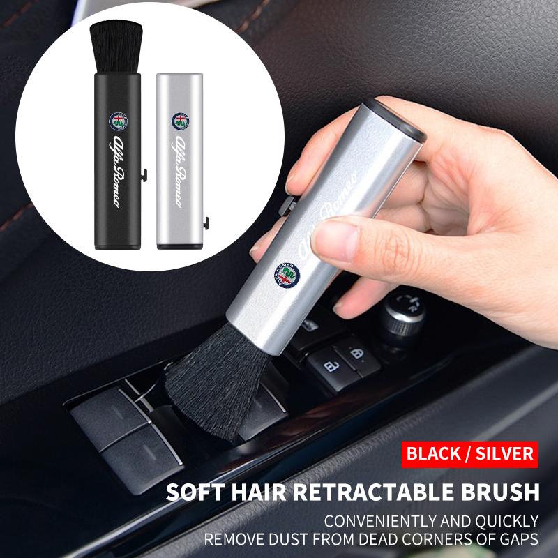 DGJLS1 Car Retractable Cleaning Brush Air Conditioner Computer Cleaning Brush For Alfa Romeo serpent Giulia 159 156 MITO Stelvio 147